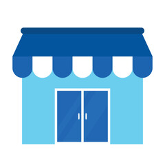 Front Shop Store Exterior Building Icon Vector Illustration