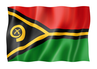 Vanuatu flag isolated on white