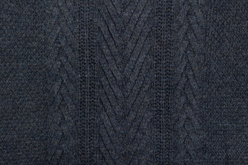 Knitted thread background. Wool yarn texture.