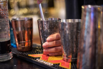Mixing drinks