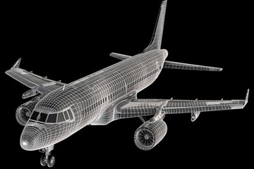 Airplane wire model created by generative AI