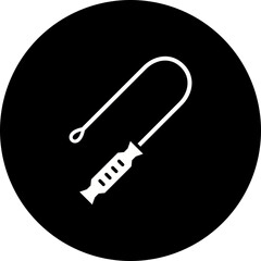 Long Reach Tool Glyph Inverted Icon
