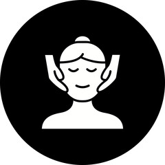 Massage Glyph Inverted Icon
