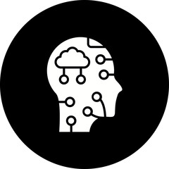 Head Glyph Inverted Icon