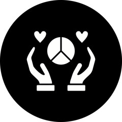 Peace Glyph Inverted Icon