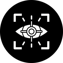 Eye Tracking Glyph Inverted Icon