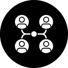 Network Glyph Inverted Icon