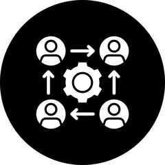 Workflow Glyph Inverted Icon