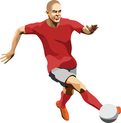 Soccer Foot Ball Sport People Action Vector