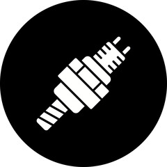 Obraz premium Ignition Glyph Inverted Icon