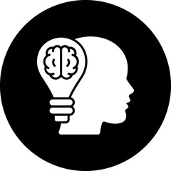 Creativity Glyph Inverted Icon