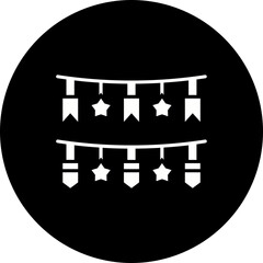 Garland Glyph Inverted Icon