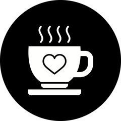 Coffee Glyph Inverted Icon