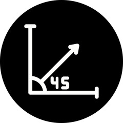 Angle Glyph Inverted Icon