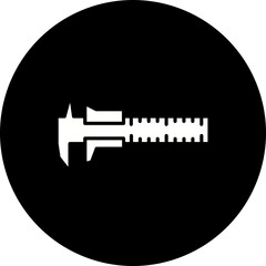 Vernier Caliper Glyph Inverted Icon