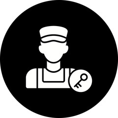 Locksmith Glyph Inverted Icon