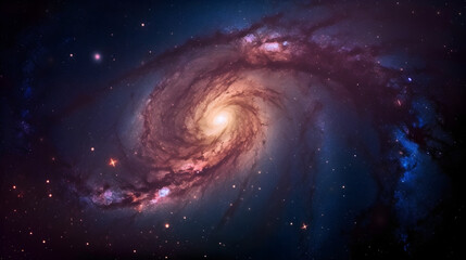 Fototapeta na wymiar Spiral galaxy, Generative AI