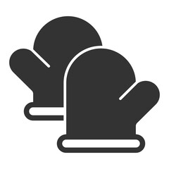 Kitchen mittens - icon, illustration on white background, glyph style