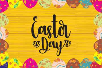 Vector illustration of happy easter holiday
