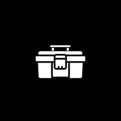 Toolbox garage icon  isolated on black background 