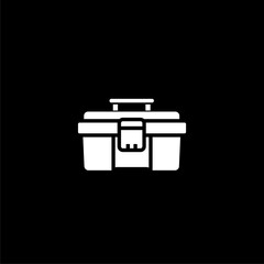 Toolbox garage icon  isolated on black background 
