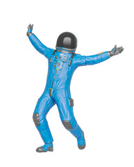 master astronaut is happy and dancing