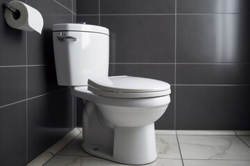 Modern bathroom toilet, generative AI