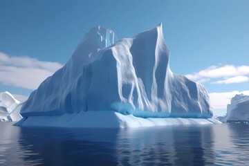 Fototapeta na wymiar iceberg, cold colors, Generative AI