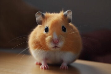 cute Hamster looking directly in the Camera, Generative AI