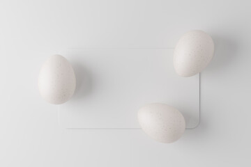 eggs with card