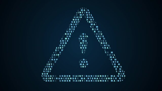 Caution Symbol background with Binary effect