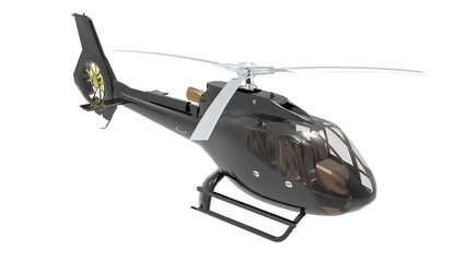helicopter isolated on white background