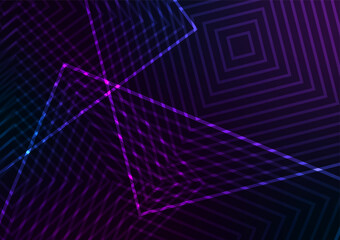 Modern style purple line square geometric presentation background