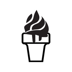 ICE CREAM icon design template vector