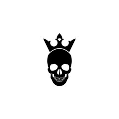  Skull king icon isolated on transparent background