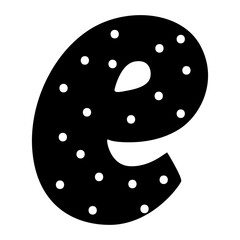 Small Letter E. Hand Drawn Illustration