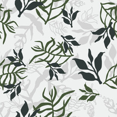 Abstract leaf seamless pattern background