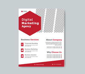 Digital marketing agency flyer template,flyer design,marketing flyer,professional flyer