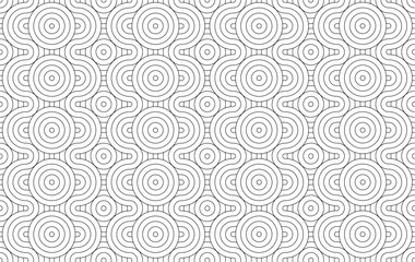 Seamless contemporary traditional oriental geometric curve pattern. Creative art motif vector illustration