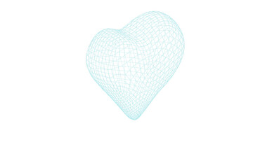 3d image of blue heart shape 