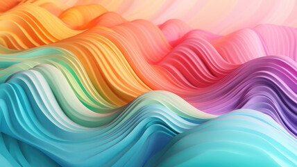 Colorful Pastel Wave Background