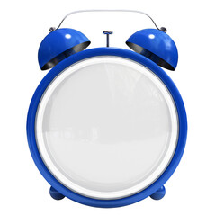 Blue blank alarm clock