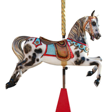 Cheval de bois d'un carrousel	