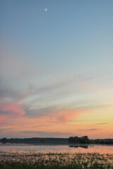Pastel colors of the sunset