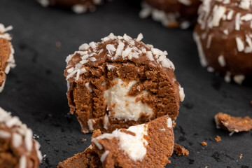 delicious and soft chocolate coconut cakes for dessert