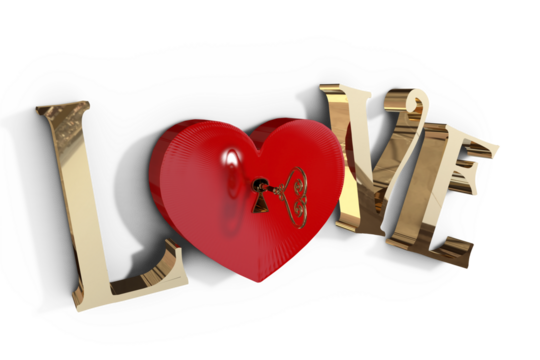 Love with lock and key - Powered by Adobe