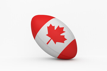 Canadian flag rugby ball