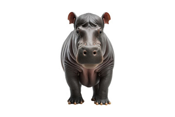 A hippo isolated on transparent background - Generative AI