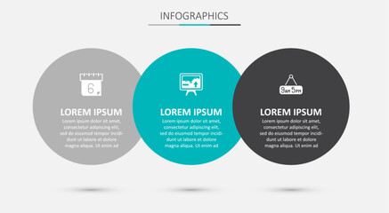 Set Monitor with graph chart, Calendar and From 9 5 job. Business infographic template. Vector