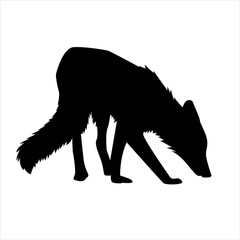fox silhouette isolated on white eps 10